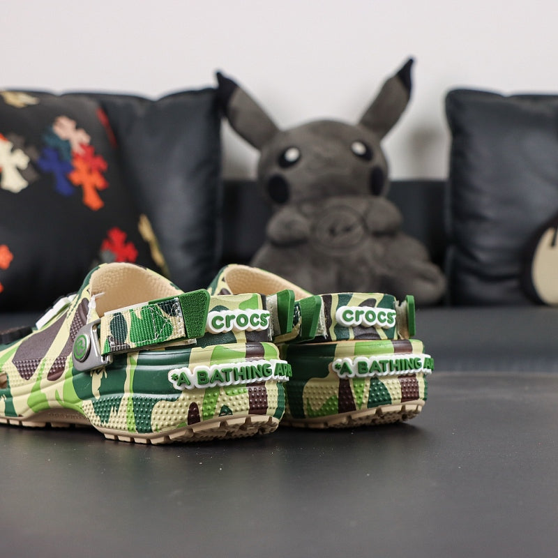 BAPE x Crocs Classic Clog - Green ABC Camo