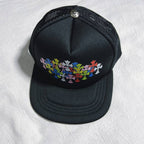 Chrome Hearts Trucker Hats - Black/White/Multicolor