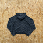 Mertra Monogram Zip Hoodie - Dark Grey