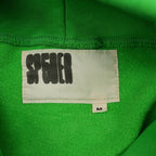 Sp5Der Punk V2 Rhinestone Hoodie Bright Green