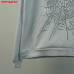 Sp5Der Rhinestone Logo Hoodie White