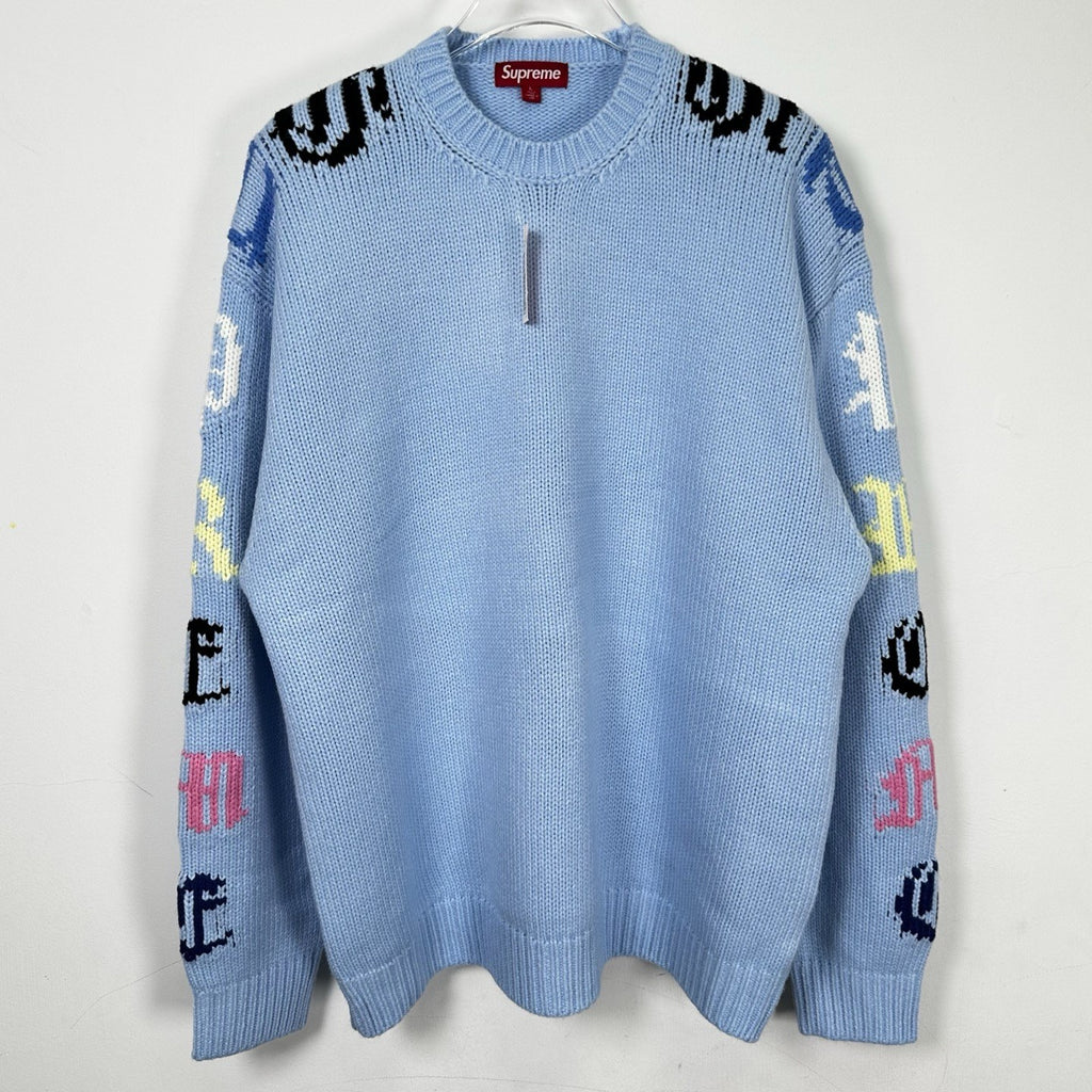Supreme Multicolor Gothic Sleeve Knit Sweater