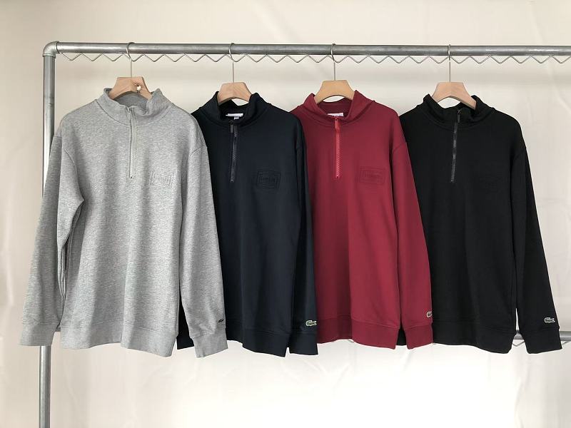 Lacoste Chest-Pocket Quarter-Zip Sweater