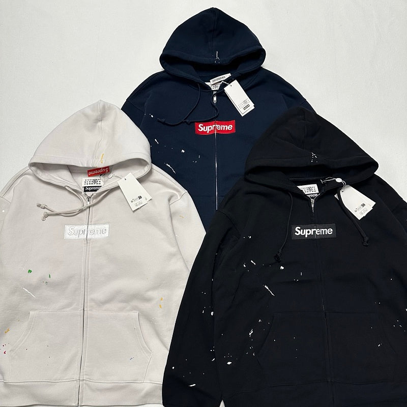 Supreme Paint Splatter Zip Hoodie