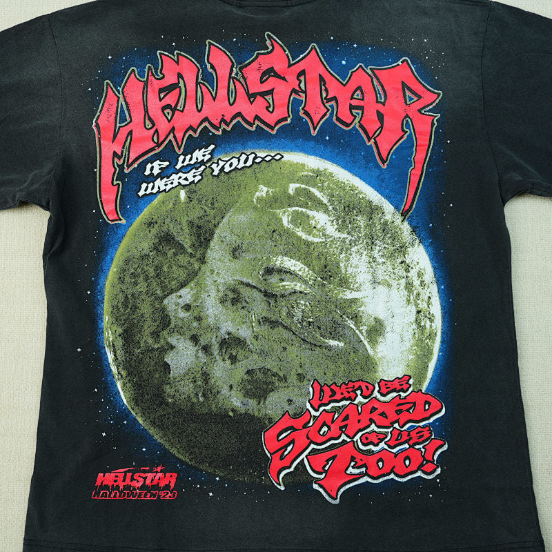 Hellstar Full Moon T-Shirt Black