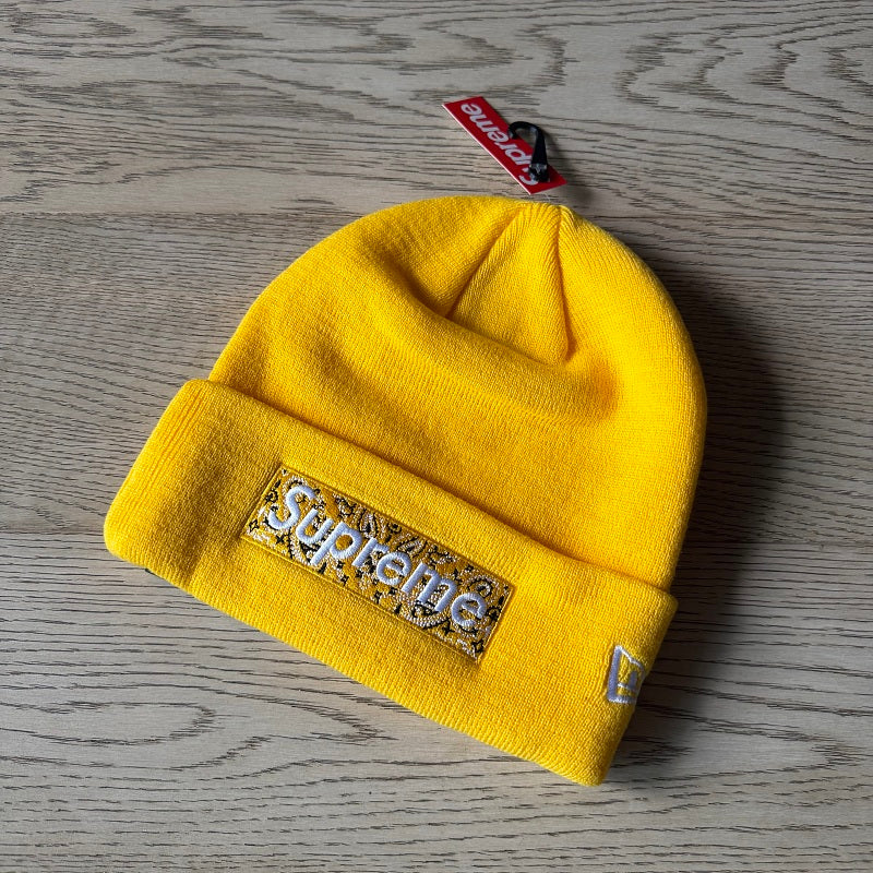 Supreme x New Era Bandana Box Logo Beanie
