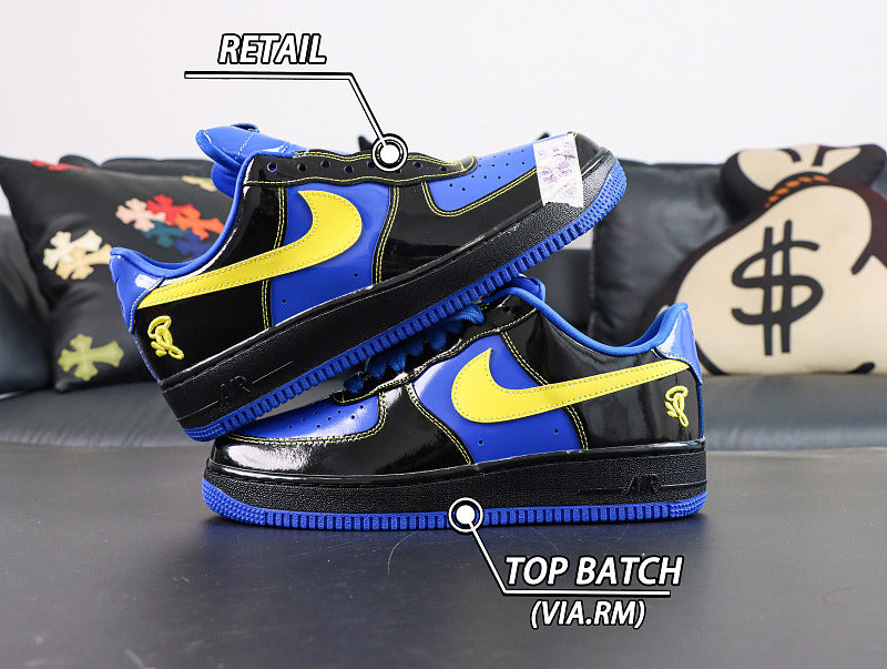 Nike Air Force 1 Low - Black/Hyper Blue/Yellow