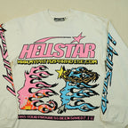Hellstar Pixel L/S Tee White