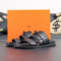 Hermes Extra Sandal - Black Epsom/Calfskin