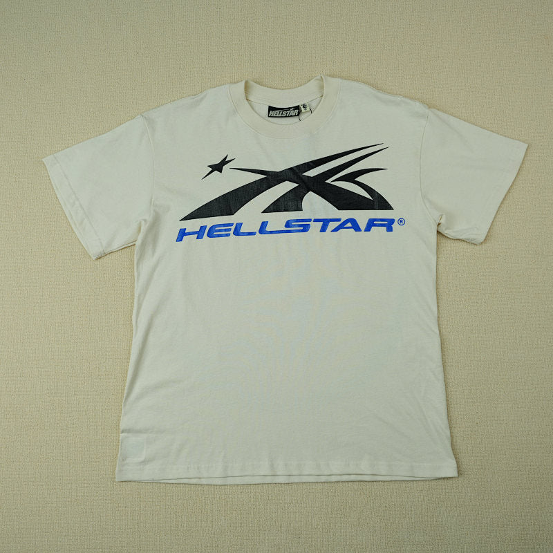 Hellstar Gel Sport Logo T-Shirt White/Blue