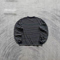Unknown Brand Striped Long Sleeve Crewneck - Navy/White