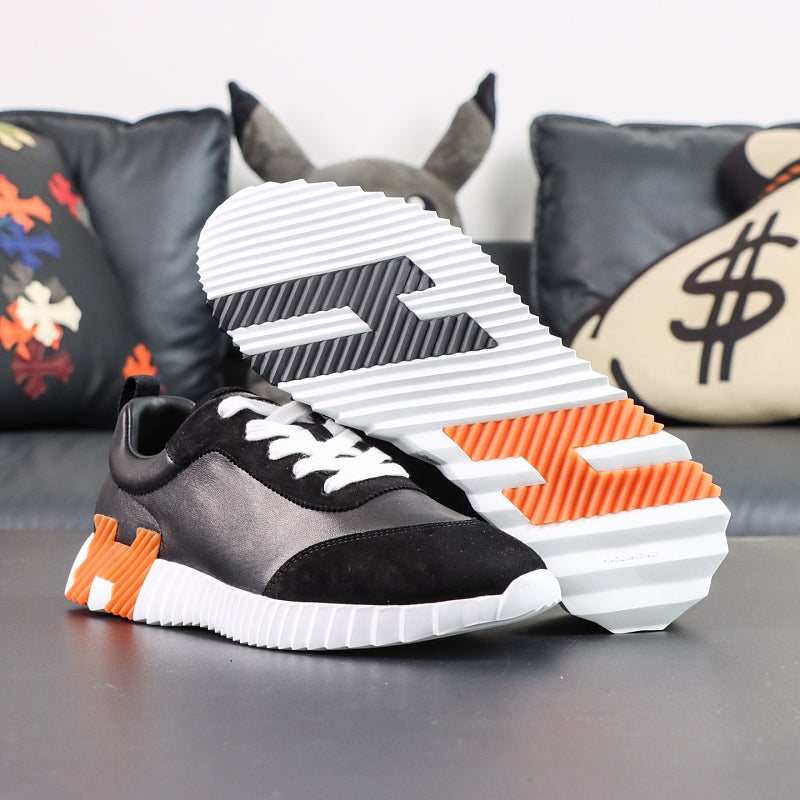 Hermes Bouncing Sneaker - Black/Orange
