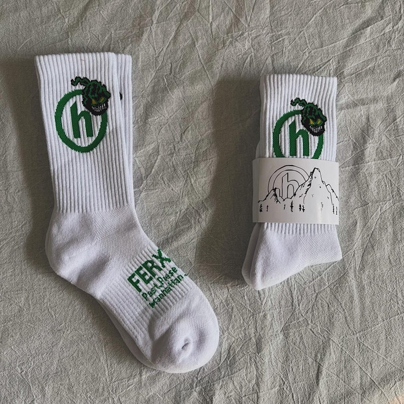 Premium Socks - White/Green