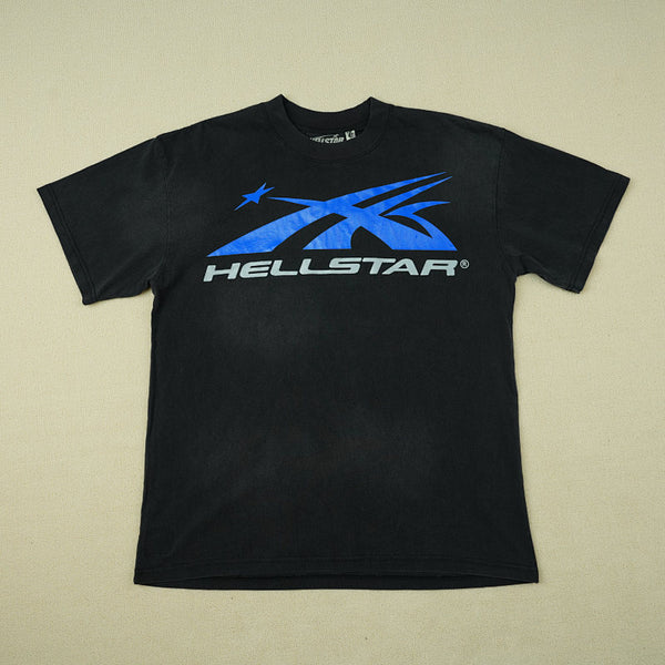 Hellstar Gel Sport Logo (Black/Blue) Tshirt Black/Blue