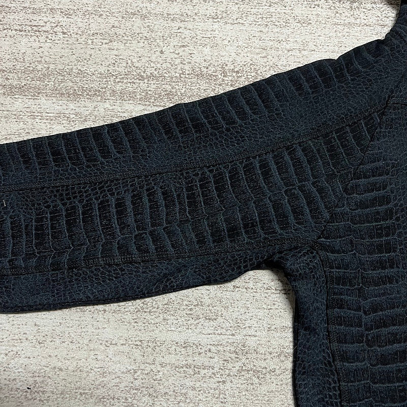 Unknown Brand Grey Croc-Print Zip Garment