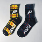 Palace Plaid Crew Socks Two Pack