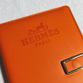 Hermès Leather Notebook - Orange/Gold