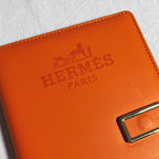Hermès Leather Notebook - Orange/Gold