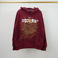 Sp5der Logo Hoodie Maroon