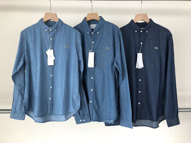 Lacoste Denim Long-Sleeve Button-Up Shirt