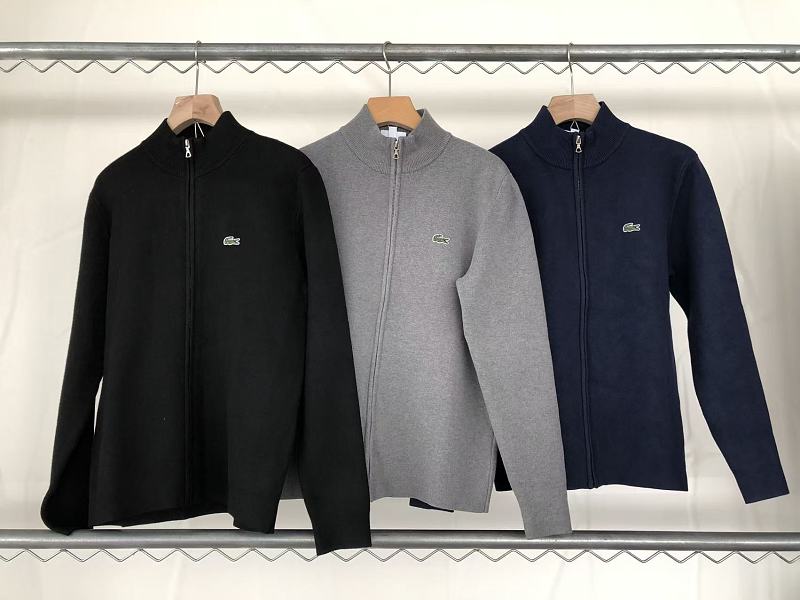 Lacoste Three-Color Full-Zip Sweater