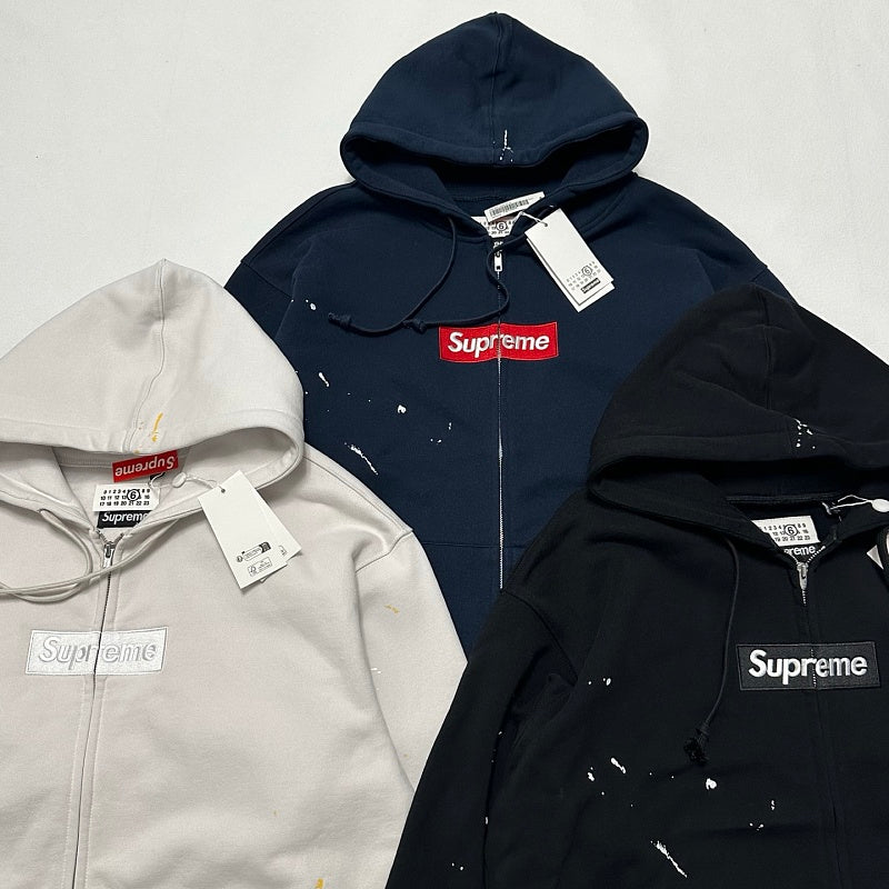 Supreme Paint Splatter Zip Hoodie