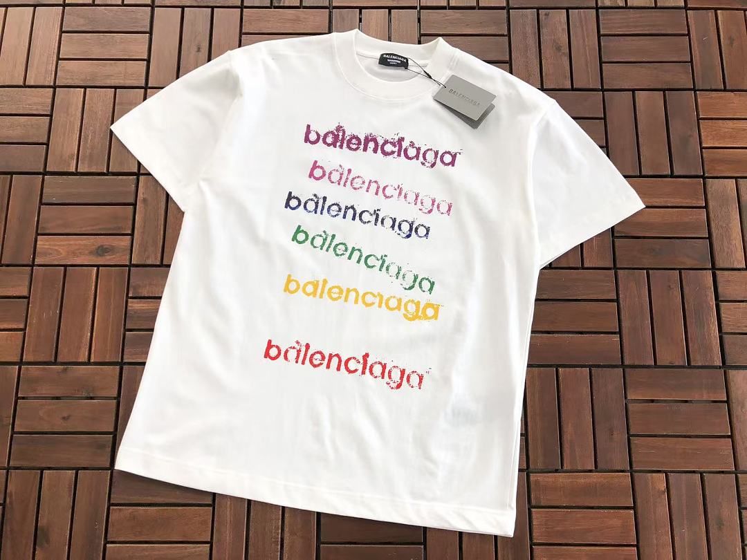 Multicolor Logo Balenciaga T-Shirt