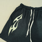 Hellstar Sports Flame Shorts Black