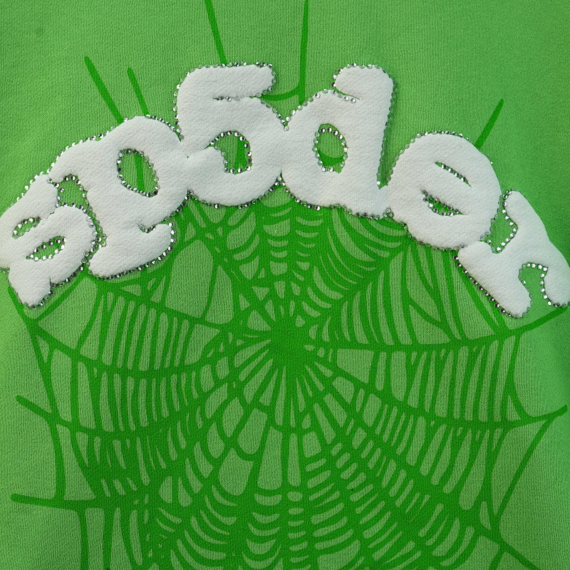Sp5Der Web Hoodie Slime Green