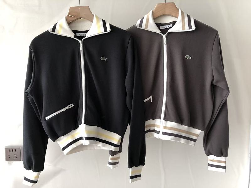 Lacoste Women's Contrast-Trim Zip Sweater