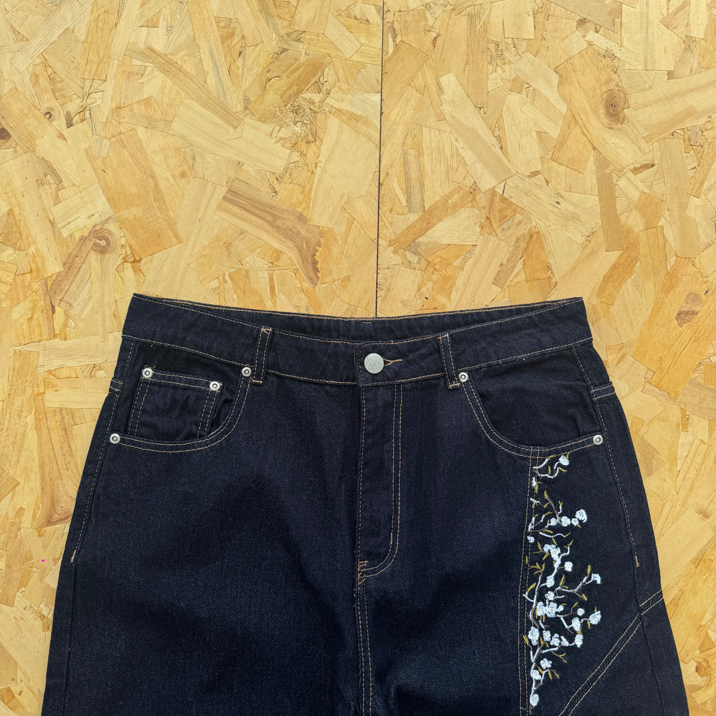Derschutze Blossom Raw Denim - Black