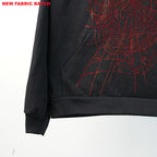 Sp5Der Rhinestone Logo Hoodie Black