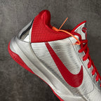 Nike Zoom Kobe V - Silver/Red Metallic Silver/Varsity Red