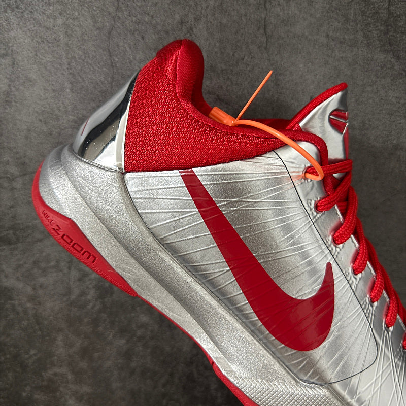 Nike Zoom Kobe V - Silver/Red Metallic Silver/Varsity Red
