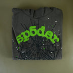 Sp5der Wait Web Hoodie Slate Grey