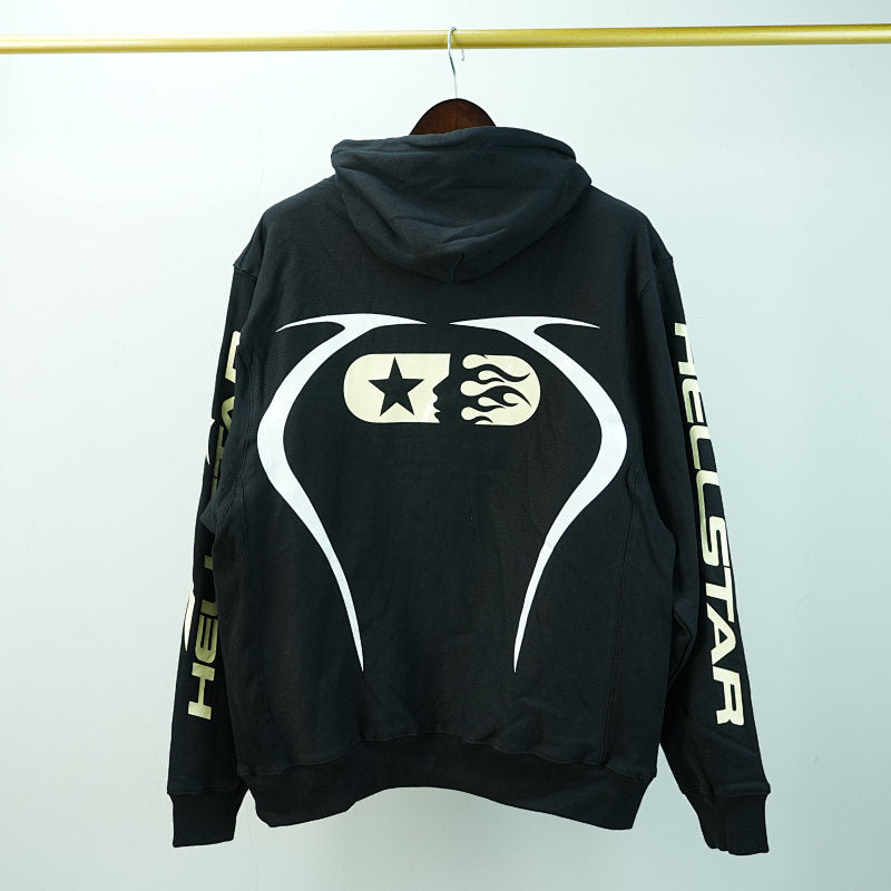 Hellstar Sports Hoodie. Jet Black