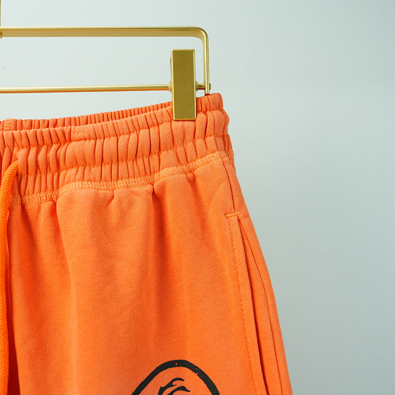 Hellstar Fire Orange Closed Elastic Bottom Sweatpants Orange Dye