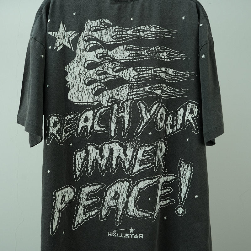Hellstar Studios Inner Peace Short Sleeve Tee Shirt Black