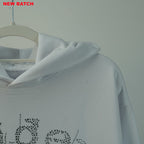 Sp5Der Rhinestone Logo Hoodie White