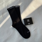 VETEMENTS Ribbed Crew Socks Black White
