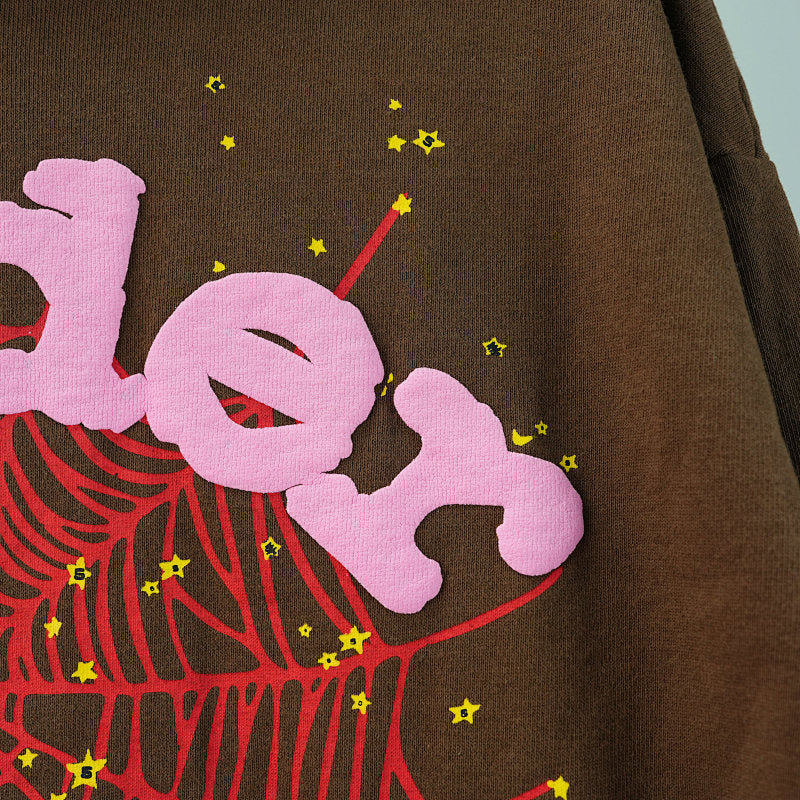 Sp5der Web Hoodie Brown