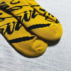 Tiger Print Crew Socks - Yellow/Black