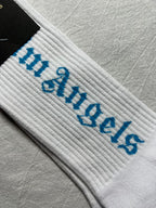Palm Angels Crew Socks - White/Blue