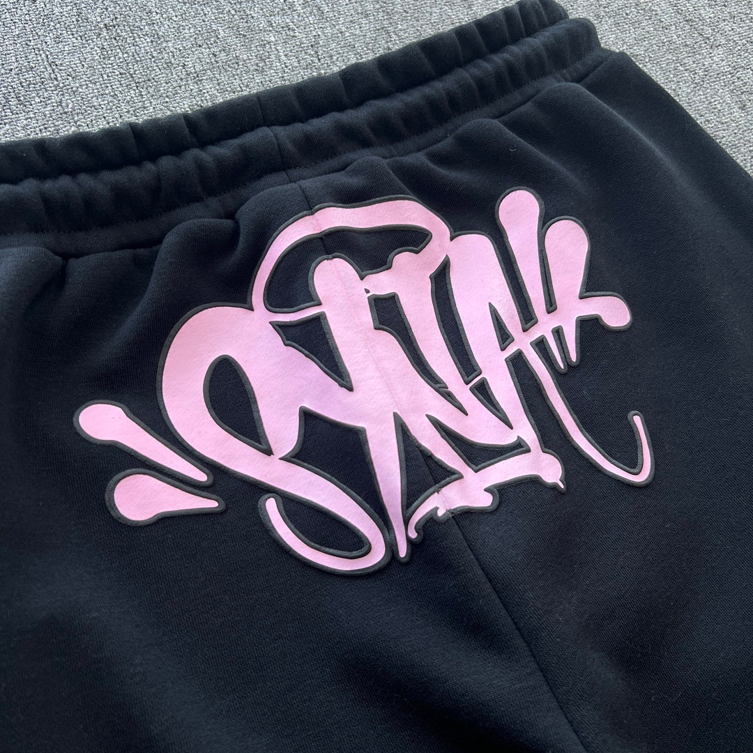 Hoodie Set Black Pink