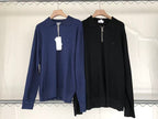 Lacoste Two-Color Quarter-Zip Polo Sweater