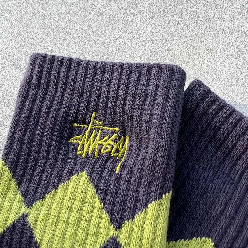 Argyle Pattern Crew Socks 3-Pack
