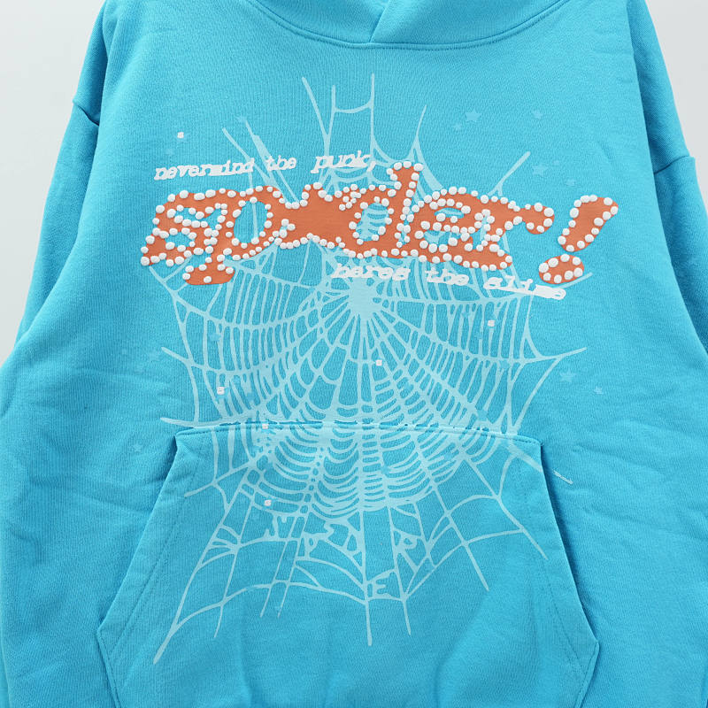 Sp5Der Punk V2 Hoodie Cyan