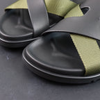 Hermes Izmir Sandal - Black/Khaki