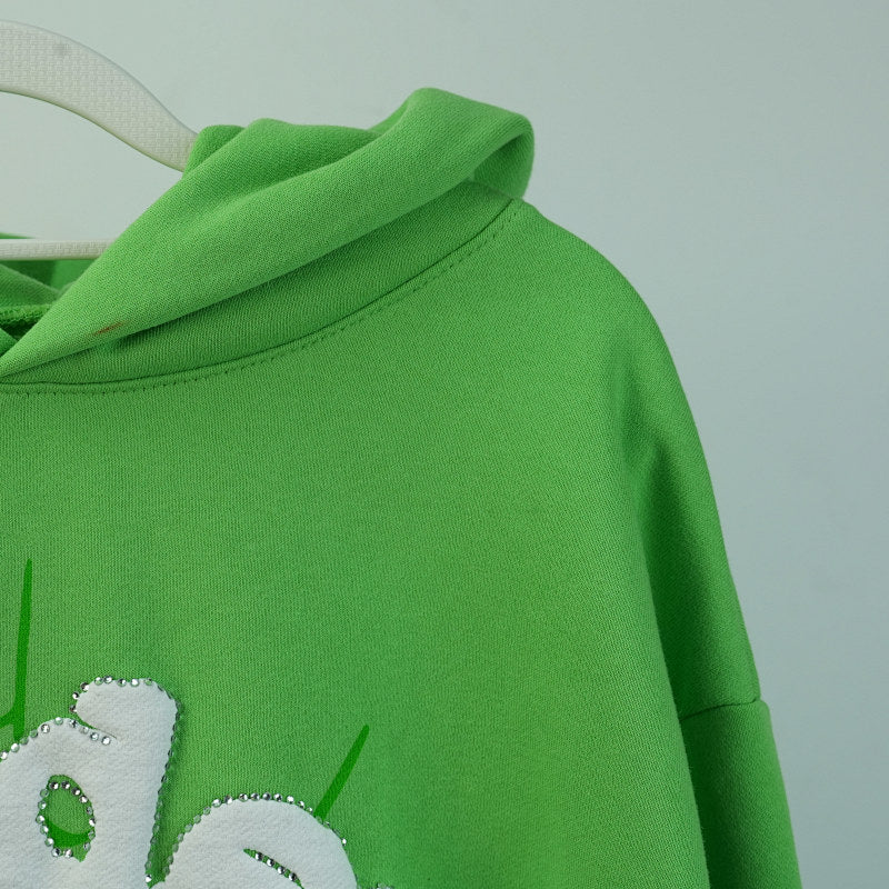 Sp5Der Web Hoodie Slime Green