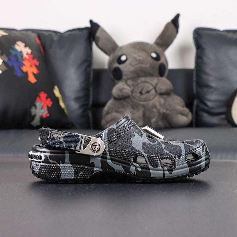 BAPE x Crocs Classic Clog - Black/Grey ABC Camo